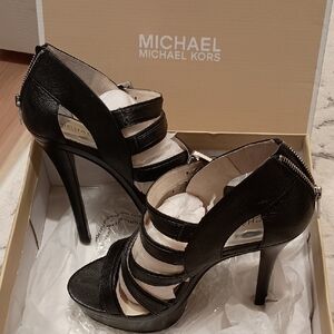 Michael Kors Black Strappy High Heels